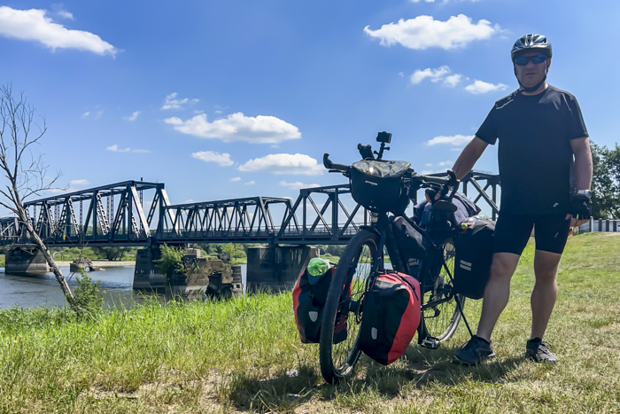 Aufnahme an der Europabrücke über der Oder während meine Tour auf dem Oder-Neiße-Radweg von der Quelle in die Heimat 2024